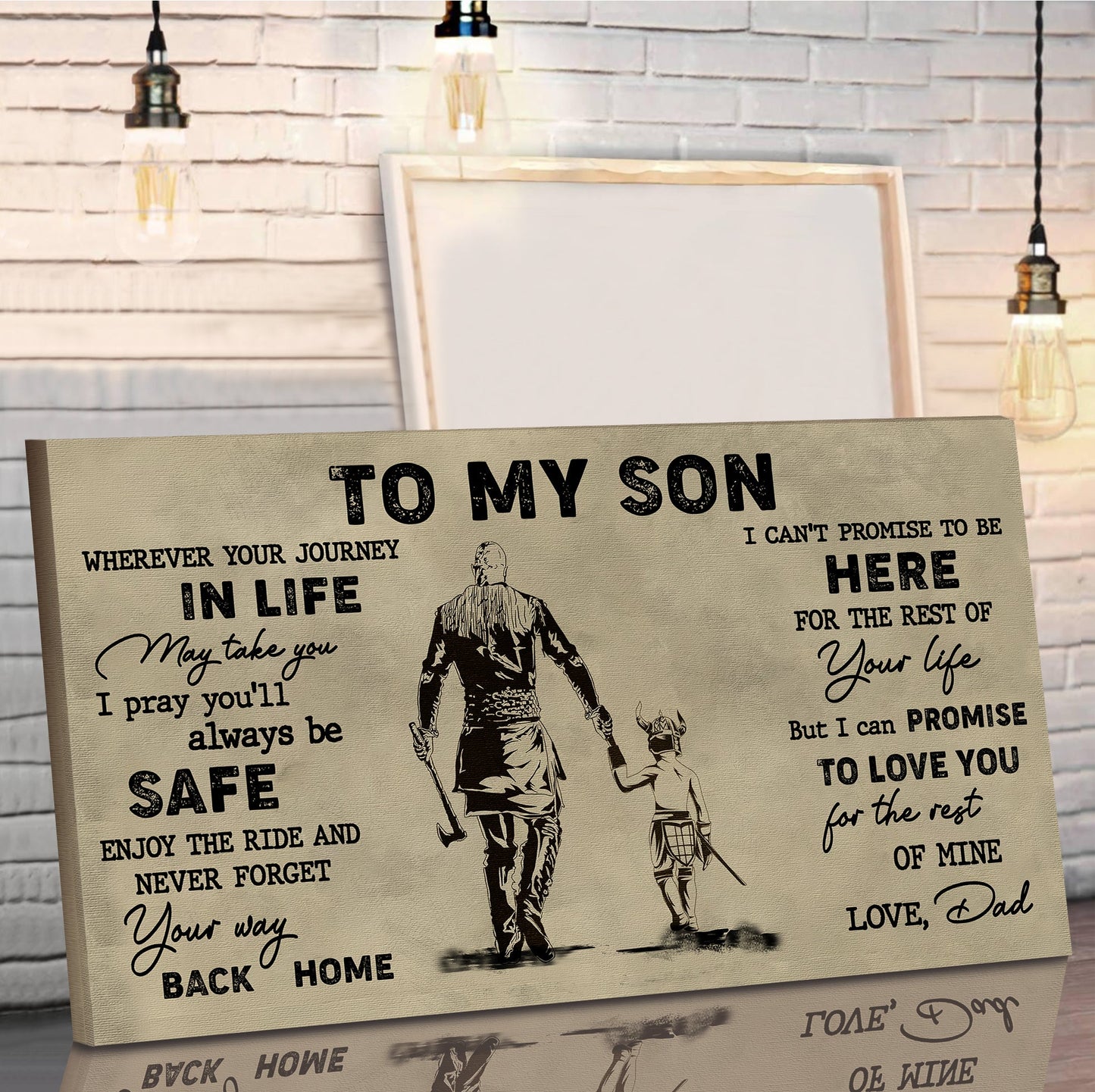 (cv31) to my son- your way back home - dragon ball - goku - viking - canvas poster