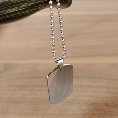 WAD011 - Quitting Is Not - Warrior Dog Tag - Engrave Sliver Dog Tag