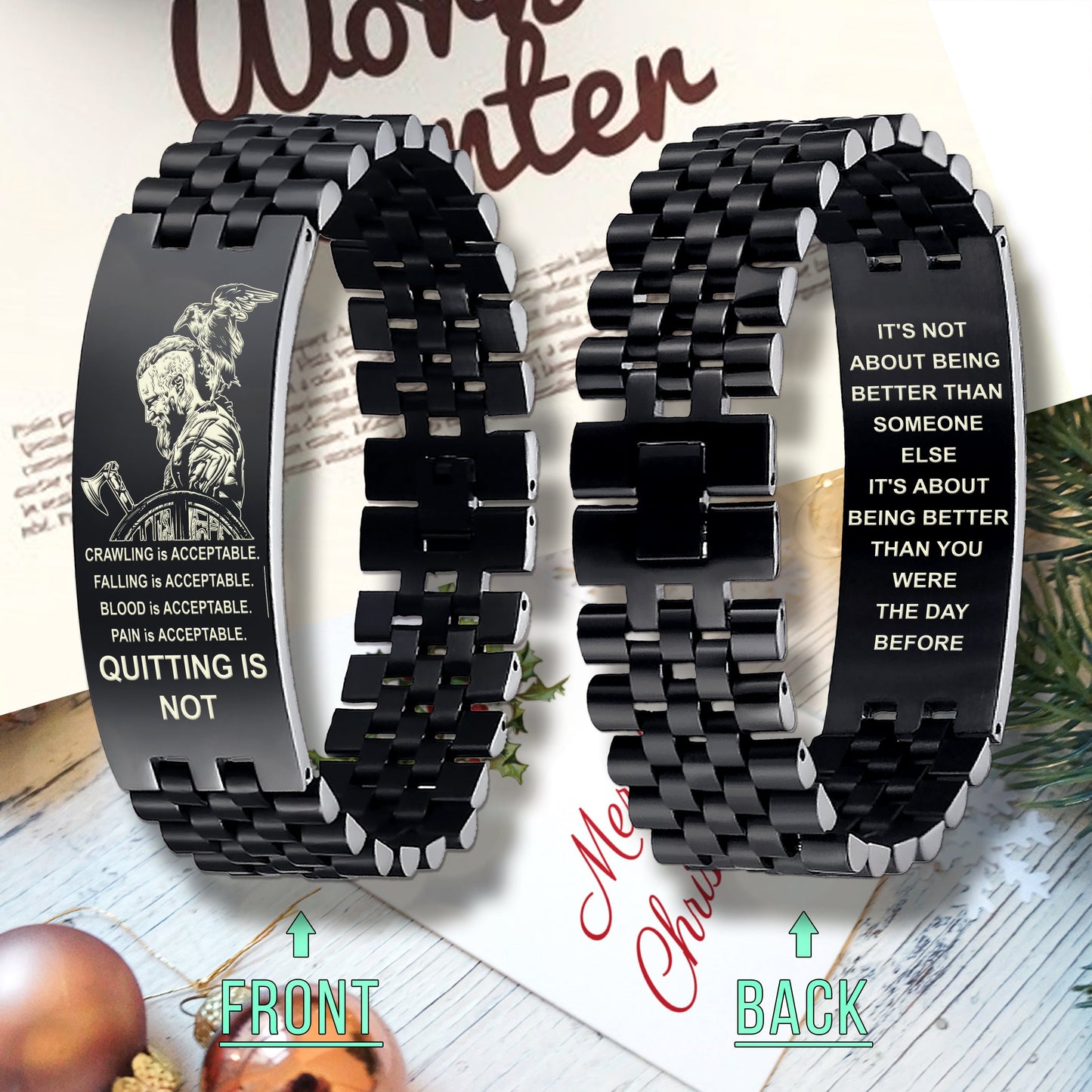 ba3 quitting is not bracelet - goku- vegeta-dragonball- viking-spartan- soldier