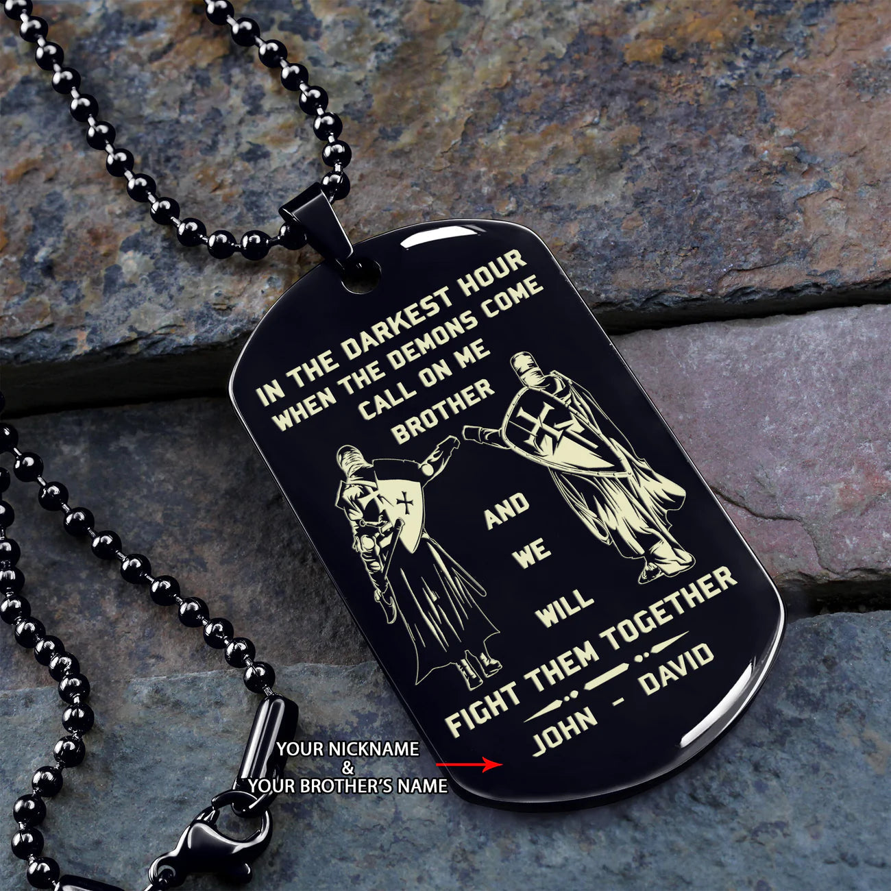call on me brother- navy - dragon ball - goku vegeta- soldier - engraved dog tag all style