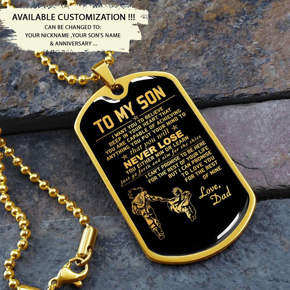 tm5 call on me brother - dragon ball goku vegeta - soldier - engraved dog tag 18k dog tag necklace gold all style