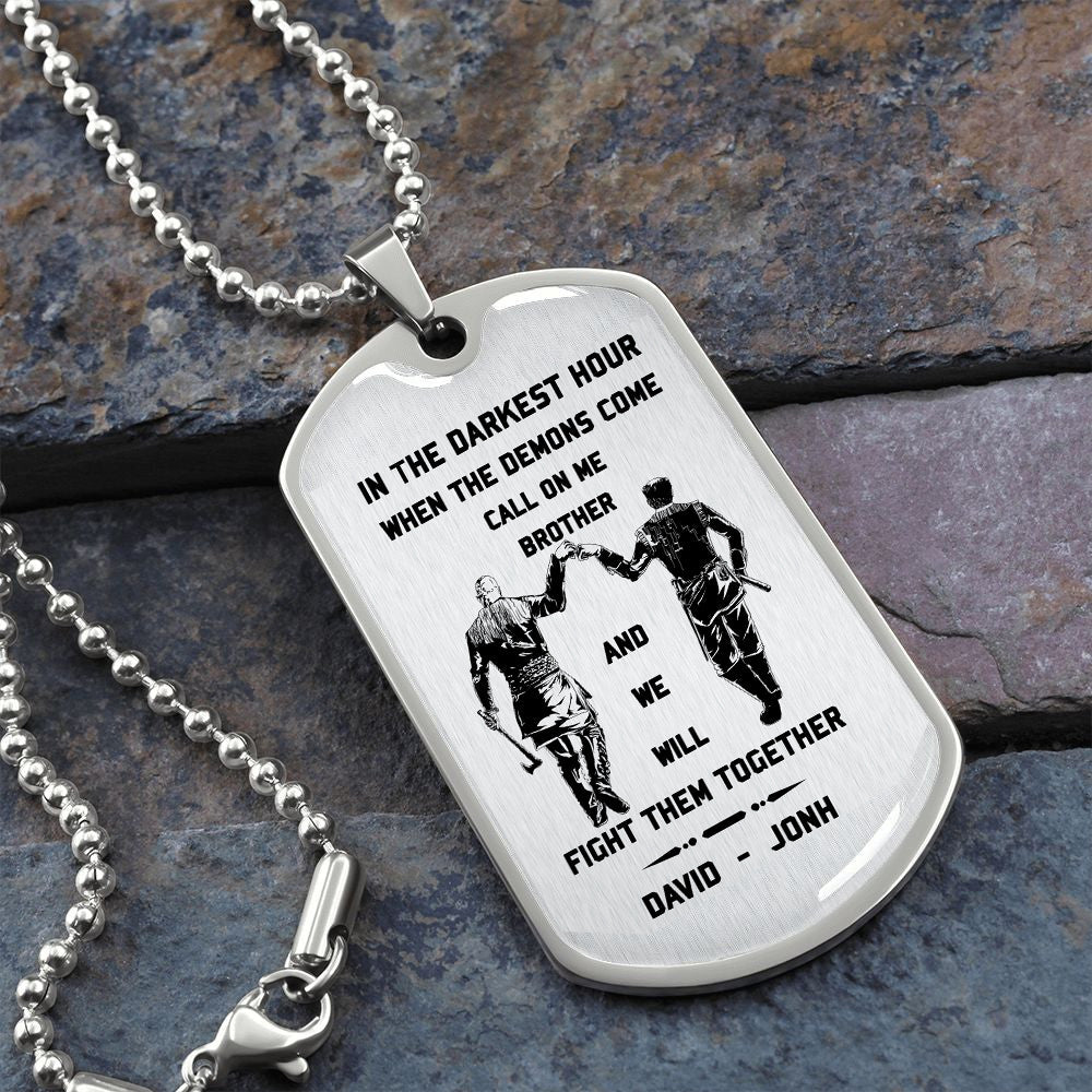 br9 call on me brother - dragon ball goku vegeta - soldier - engraved dog tag 18k gold all style