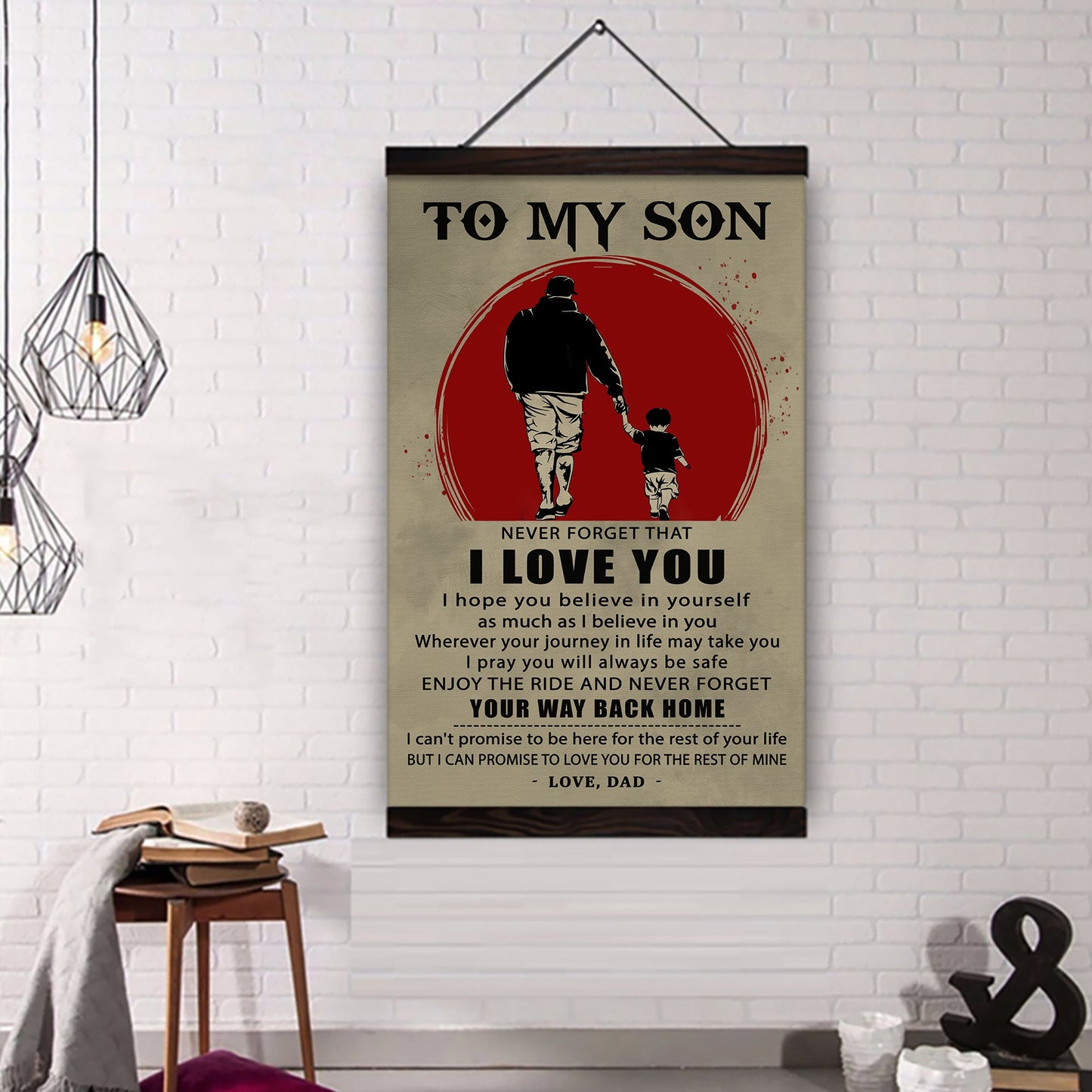 ( cv44) to my son- never lose - dragon ball - goku vegeta- soldier - naruto - canvas poster all style