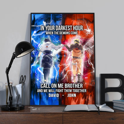 (B2) CALL ON ME BROTHER- DRAGON BALL - GOKU VEGETA- SOLDIER - NARUTO - CANVAS POSTER ALL STYLE