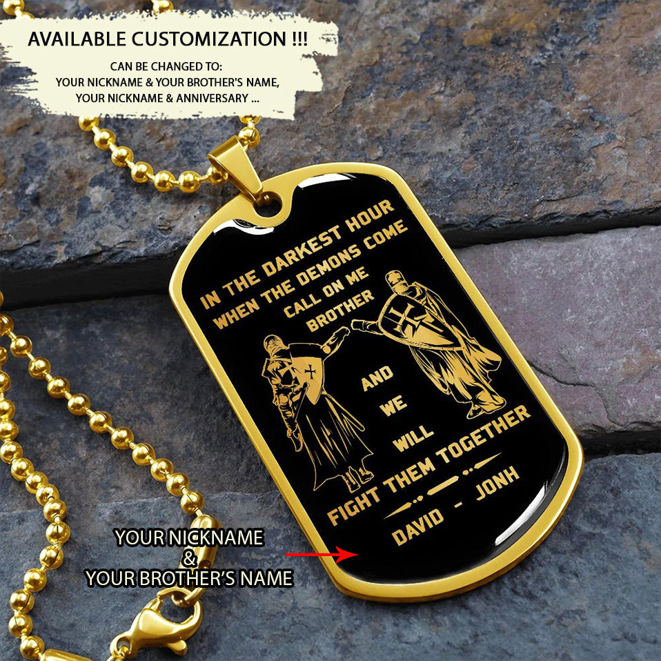 br9 call on me brother - dragon ball goku vegeta - soldier - engraved dog tag 18k gold all style