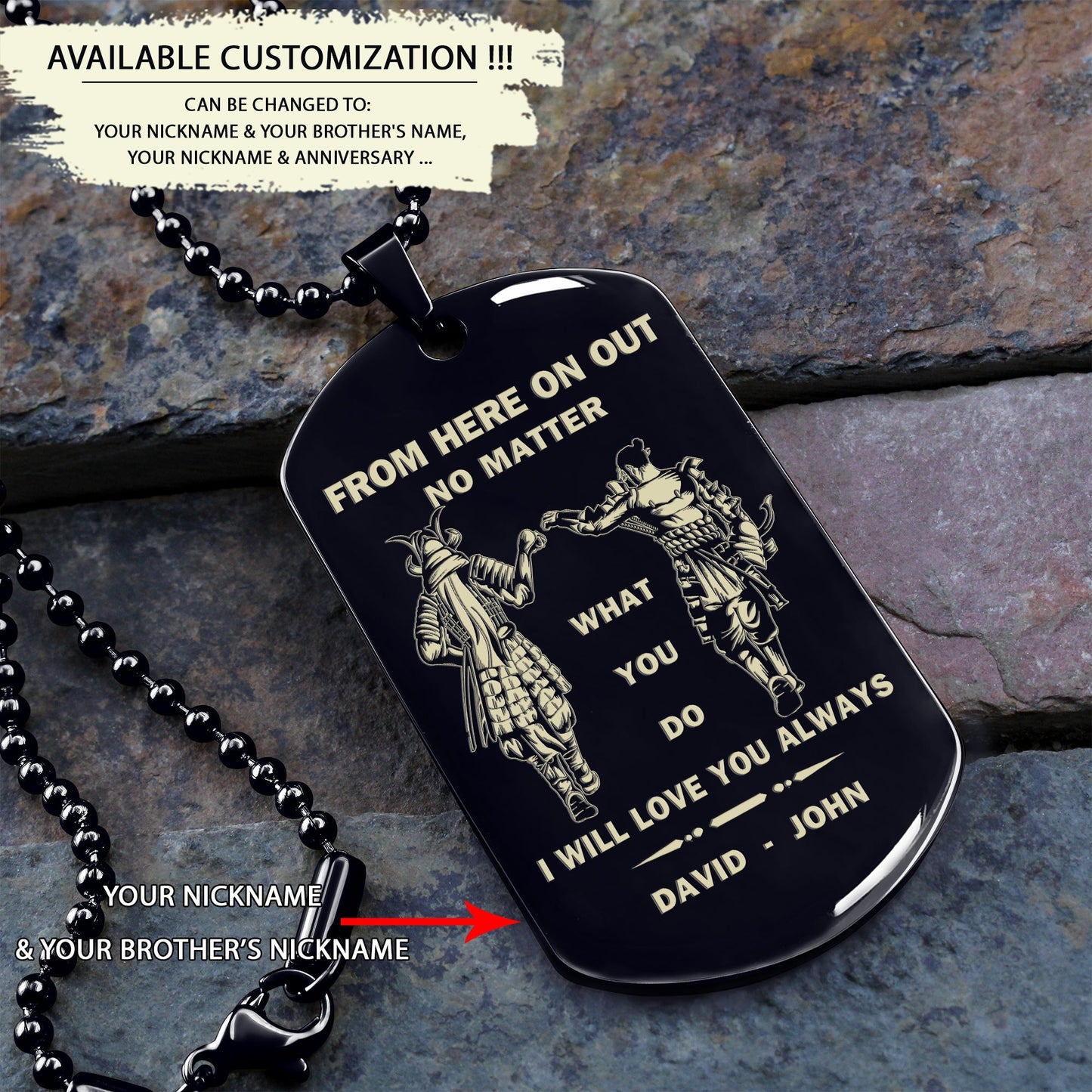 br46 from here on out no matter what you do i will love you always - dragon ball - goku vegeta- soldier - naruto - engraved dog necklace all style