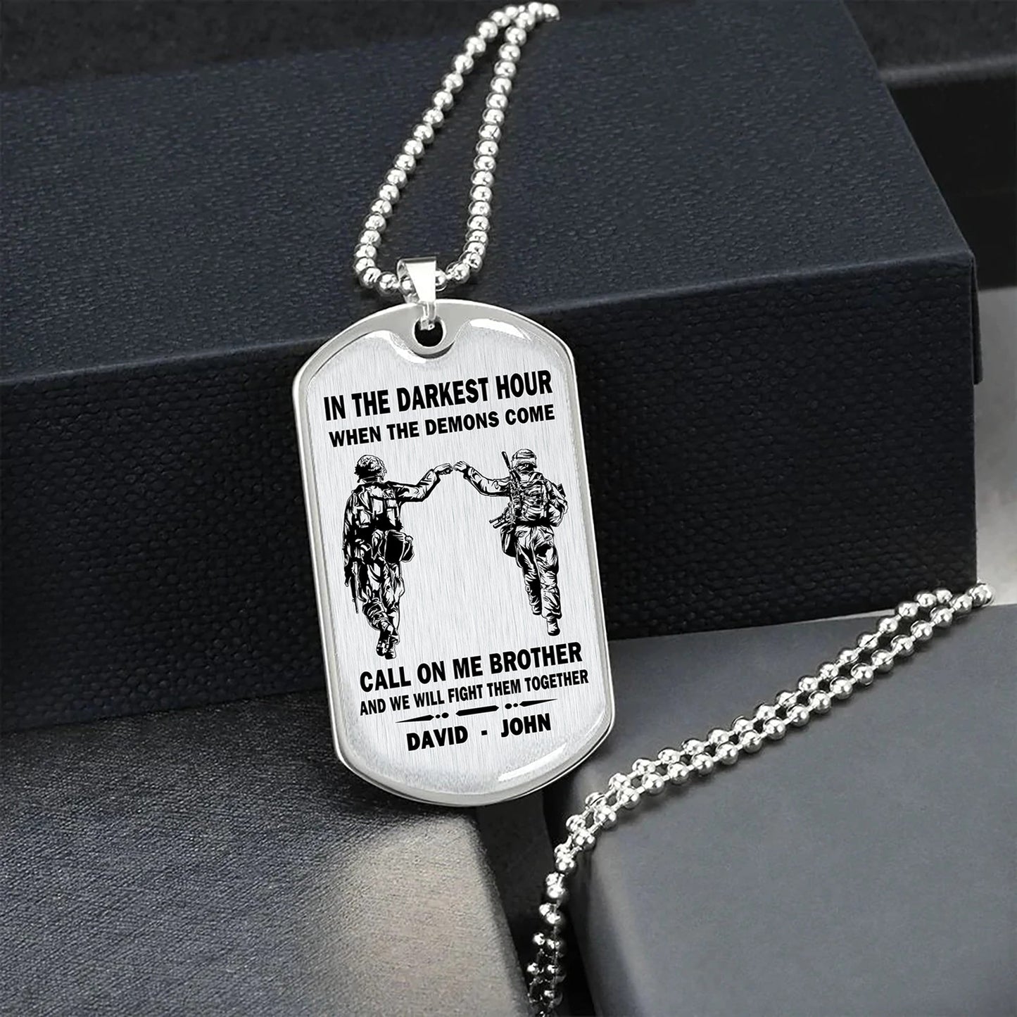 call on me brother - dragon ball goku vegeta - soldier - engraved dog tag 18k dog tag necklace gold all style