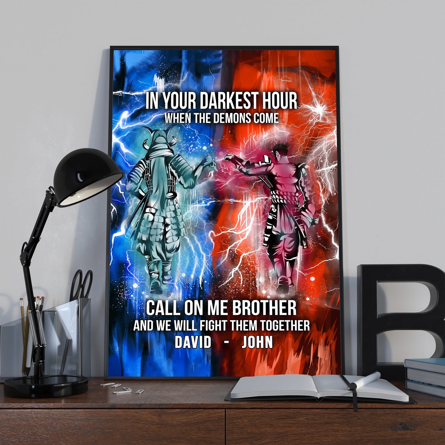 lighting frame canvas call on me brother- dragon ball - goku vegeta- soldier - naruto - canvas poster all style