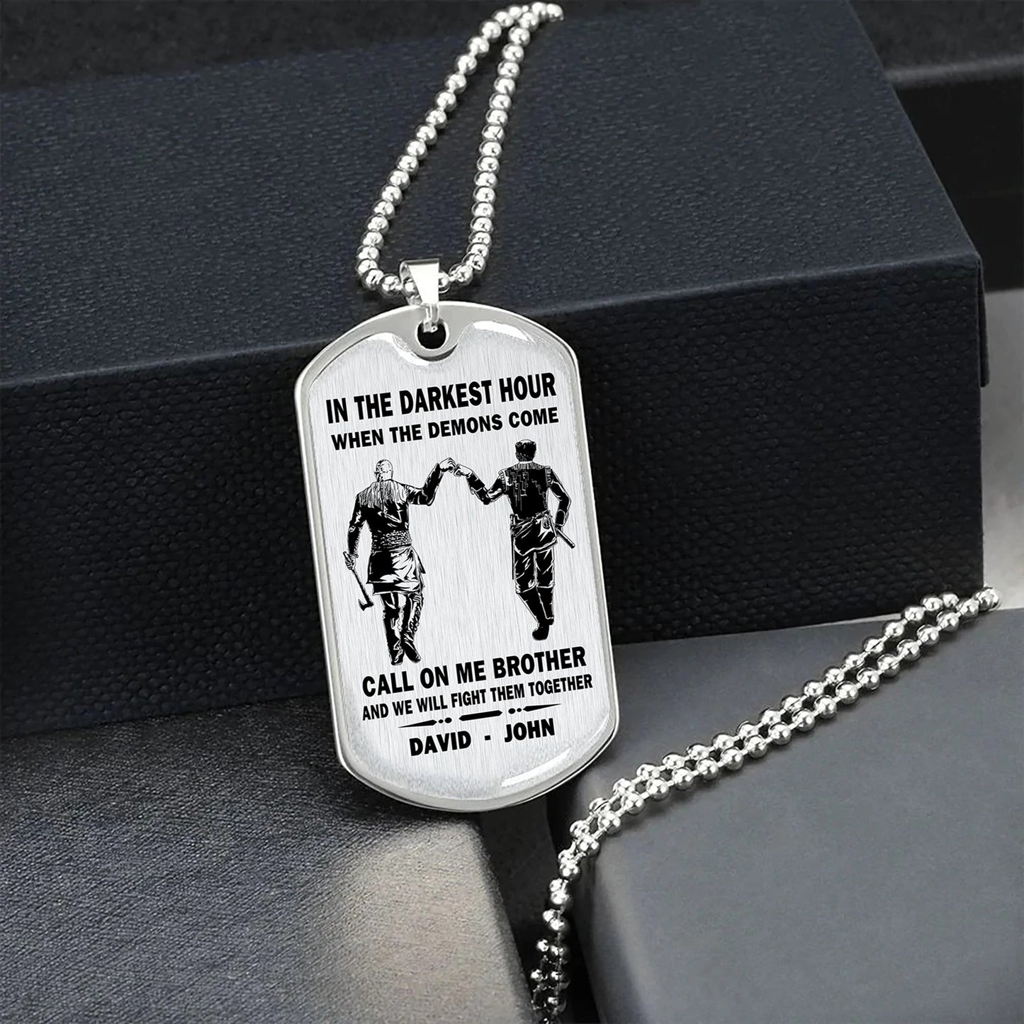 call on me brother - dragon ball goku vegeta - soldier - engraved dog tag 18k dog tag necklace gold all style