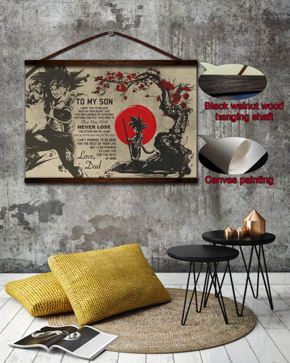 DR002 - To My Son - Goku - English - Horizontal Poster - Horizontal Canvas - Dragon Ball Canvas
