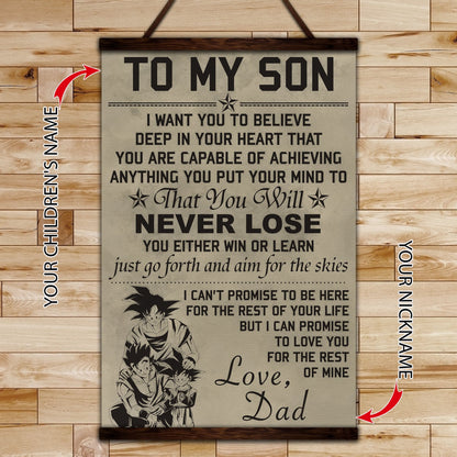 DR007 - To My Son - Goku - English - Vertical Poster - Vertical Canvas - Dragon Ball Poster
