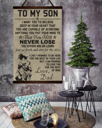 DR007 - To My Son - Goku - English - Vertical Poster - Vertical Canvas - Dragon Ball Poster