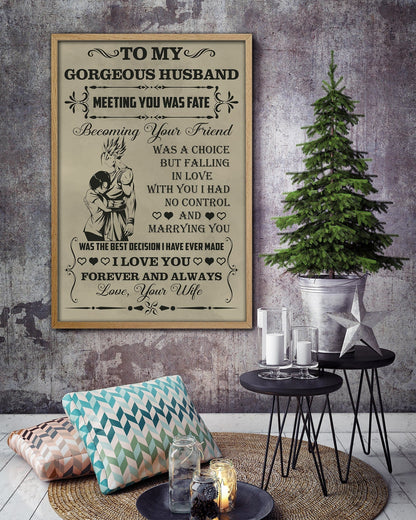 DR010 - To My Gorgeous Husband - Gohan - Vertical Poster - Vertical Canvas - Dragon Ball Poster