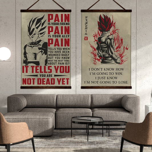 DR017 + DR058 - PAIN - I'm Not Going To Lose - Home Decoration - Vertical Poster - Vertical Canvas - Dragon Ball Canvas