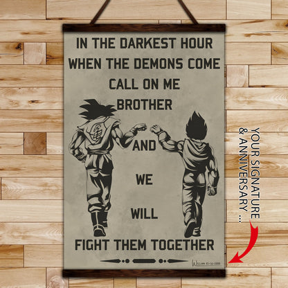 DR040 + DR044 + DR058 - Call On Me Brother - 7 5 3 CODE - I'm Not Going To Lose - Vertical Poster - Vertical Canvas - Dragon Ball Canvas