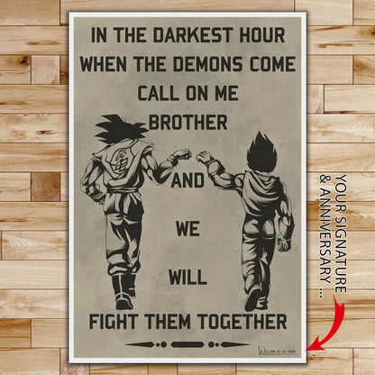 DR040 + DR044 + DR058 - Call On Me Brother - 7 5 3 CODE - I'm Not Going To Lose - Vertical Poster - Vertical Canvas - Dragon Ball Poster