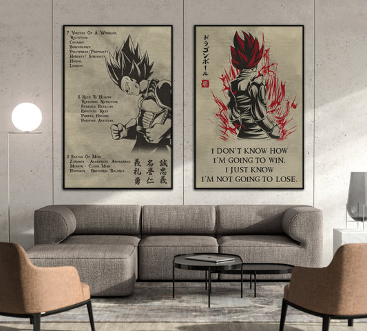 DR043 + DR058 - 7 5 3 CODE - I'm Not Going To Lose - Home Decoration  - Vertical Poster - Vertical Canvas - Dragon Ball Poster