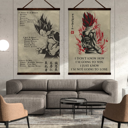 DR043 + DR058 - 7 5 3 CODE - I'm Not Going To Lose - Home Decoration  - Vertical Poster - Vertical Canvas - Dragon Ball Canvas