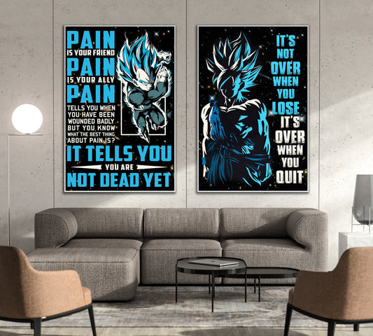 DR048 + DR057  - It's Not Over When You Lose - PAIN - Home Decoration - Vertical Poster - Vertical Canvas - Dragon Ball Poster