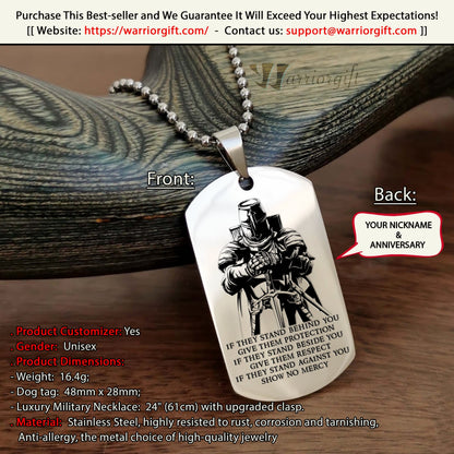 Engrave KTD008 - If - Knight Templar Dogtag