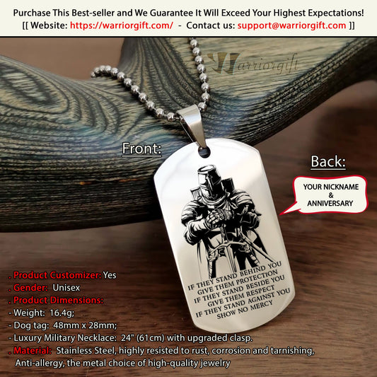 Engrave KTD008 - If - Knight Templar Dogtag