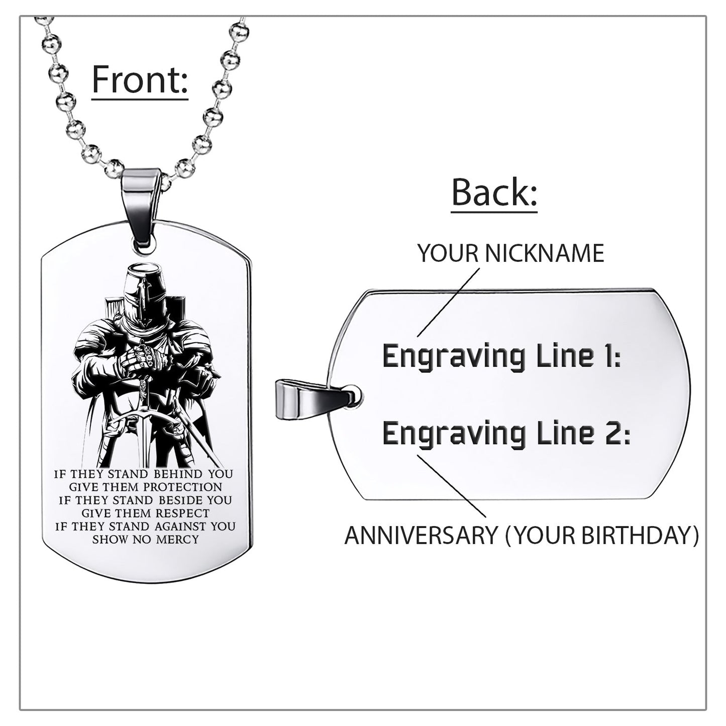 engrave ktd008 - if - knight templar dogtag
