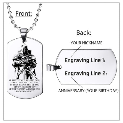 Engrave KTD008 - If - Knight Templar Dogtag