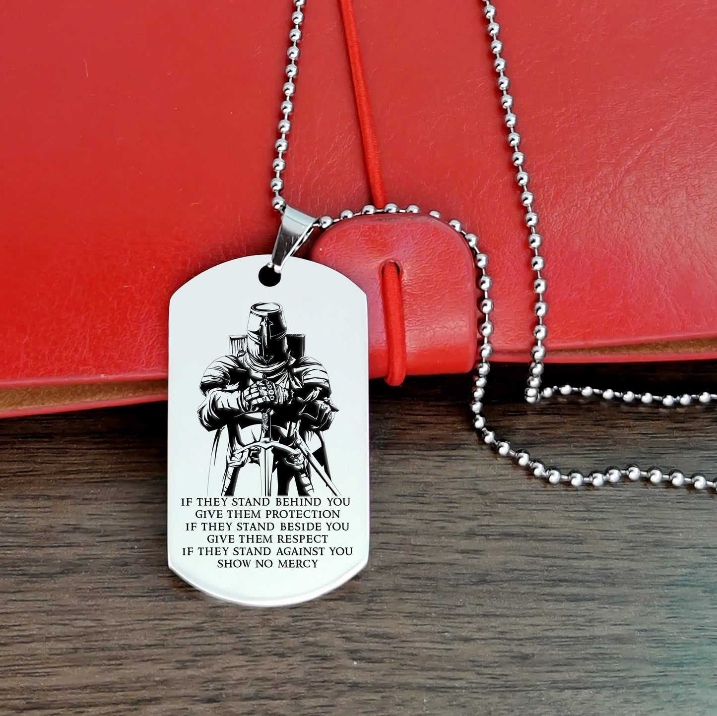 engrave ktd008 - if - knight templar dogtag