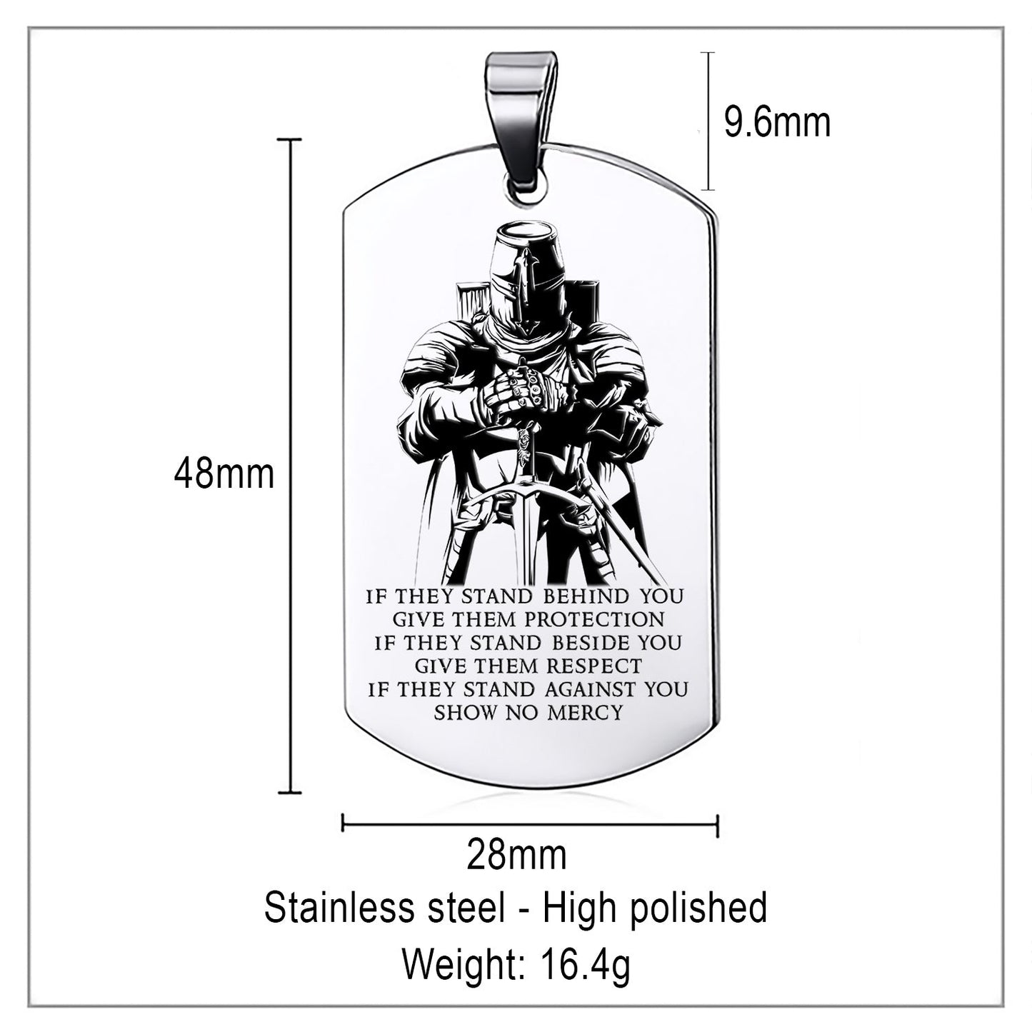 engrave ktd008 - if - knight templar dogtag