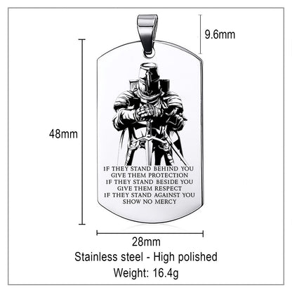 Engrave KTD008 - If - Knight Templar Dogtag