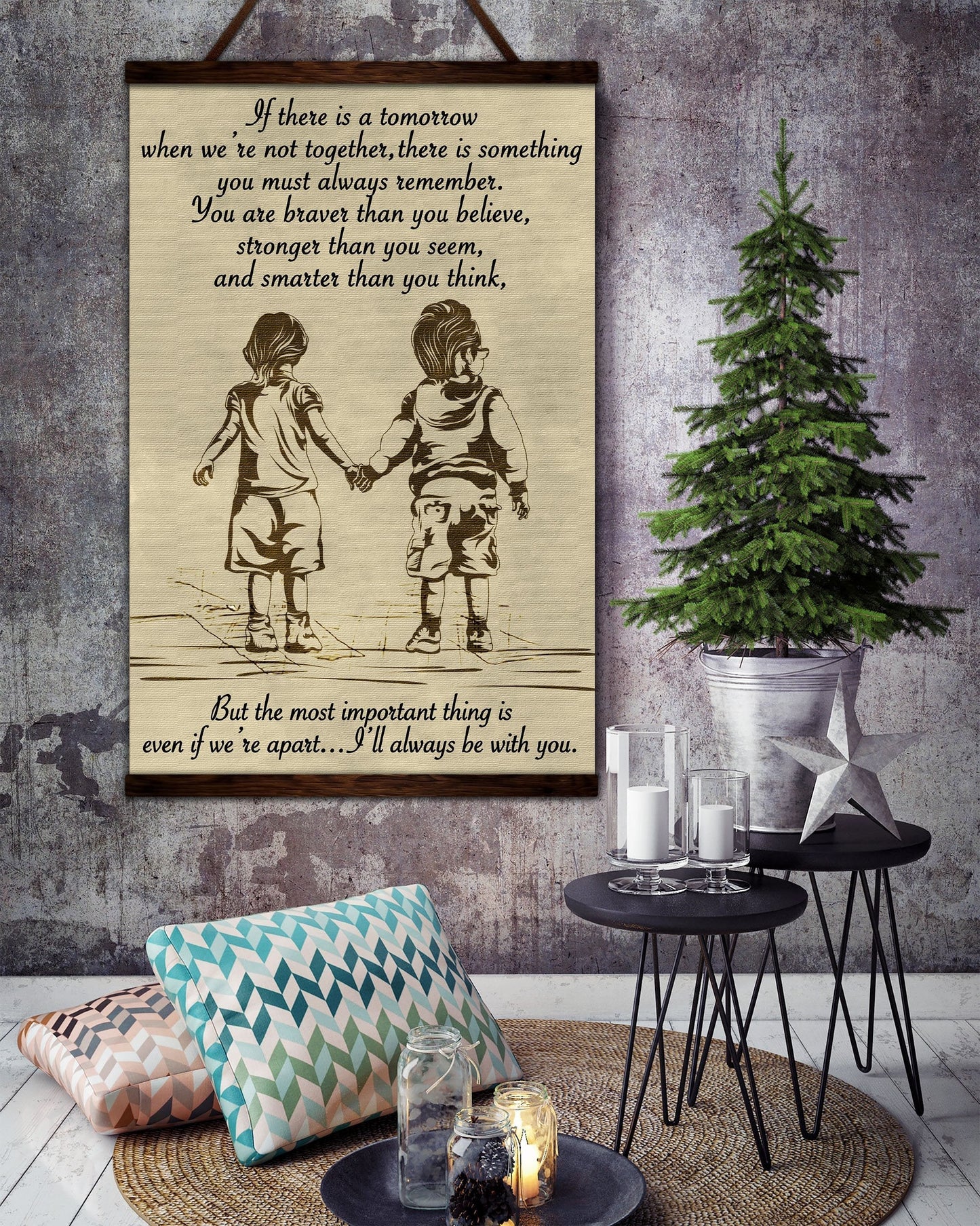 FM025 - If There Is A Tomorrow When We're Not Together - Family Canvas With The Wood Frame
