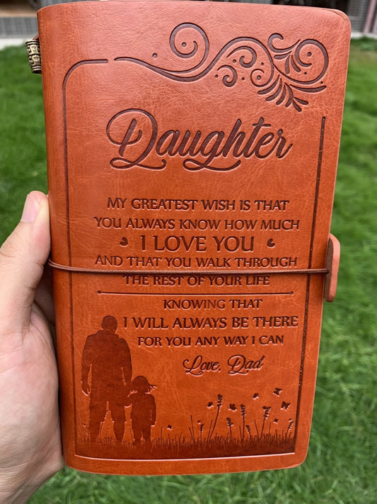 FMN008 (M12) - Dad To Daughter - My Greatest - Vintage Journal - Family Notebook