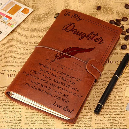 FMN012 (M2) - Dad To Daughter - Wherever Your Journey - Vintage Journal - Family Notebook