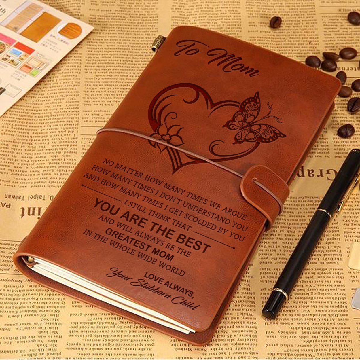 FMN022 (JD98) - The Greatest Mom - You Are The Best - Vintage Journal - Family Notebook