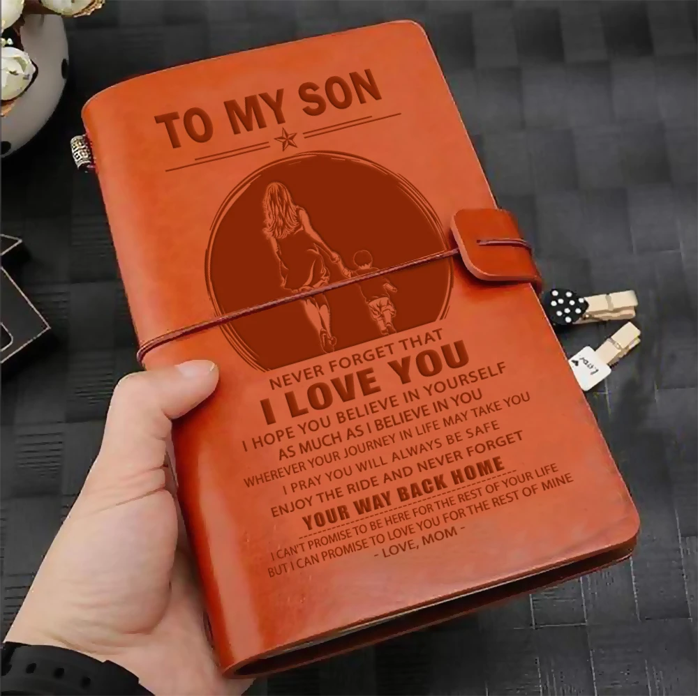 FMN042 (JD40) - Mom To Son - Your Way Back Home - Vintage Journal - Family Notebook