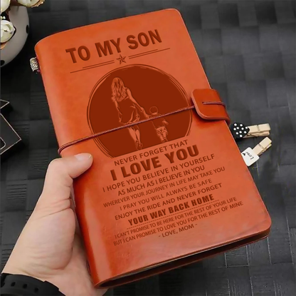 FMN042 (JD40) - Mom To Son - Your Way Back Home - Vintage Journal - Family Notebook