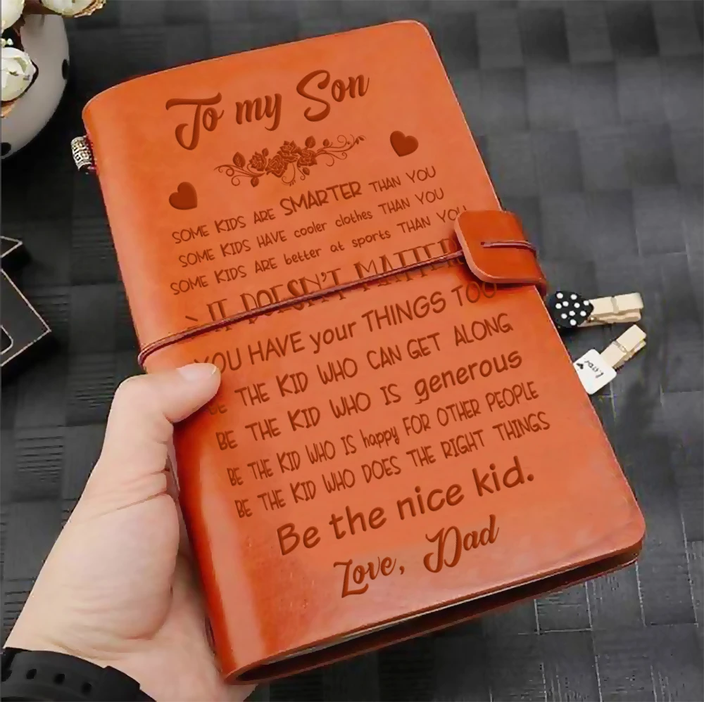 FMN045 (JD46) - Dad  To Son - Be The Nice Kid - Vintage Journal - Family Notebook