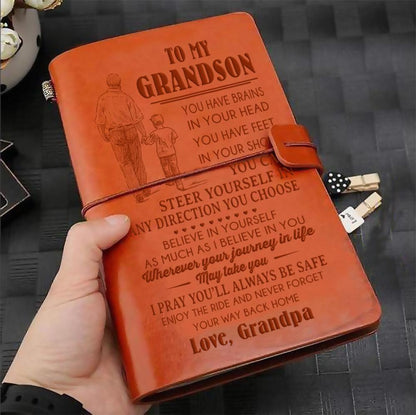FMN049 (JD66) - Grandpa To Grandson - Your Way Back Home - Vintage Journal - Family Notebook