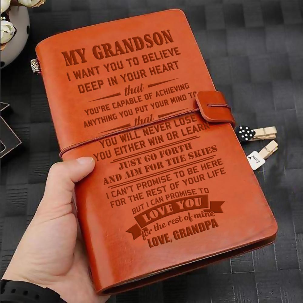 FMN052 (JD71) - Grandpa To Grandson - Love You - Vintage Journal - Family Notebook