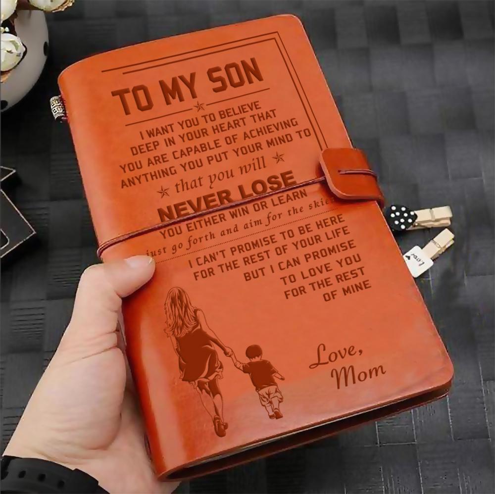 FMN053 (JD72) - Mom To Son -Never Lose - Vintage Journal - Family Notebook