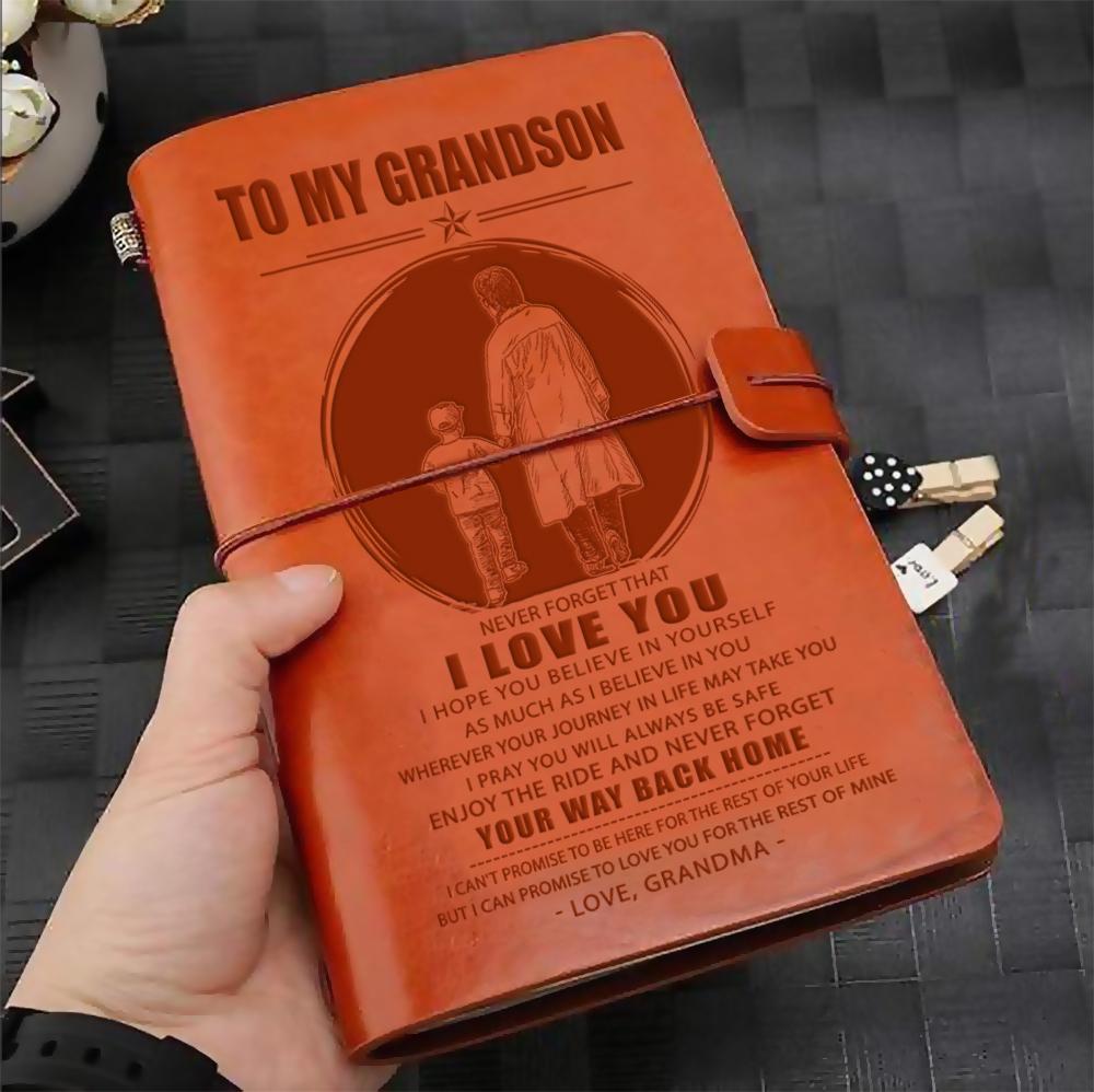 FMN055 (JD77) - Grandma To Grandson - Your Way Back Home - Vintage Journal - Family Notebook