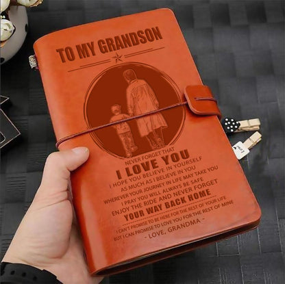 FMN055 (JD77) - Grandma To Grandson - Your Way Back Home - Vintage Journal - Family Notebook