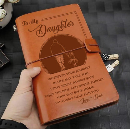 FMN062 (JD102) - Dad To Daughter - Wherever Your Journey - Vintage Journal - Family Notebook