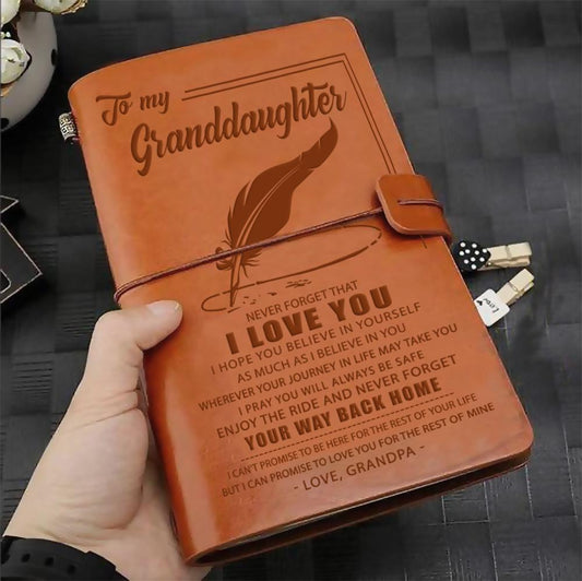 FMN075 (JD130) - Grandpa To Granddaughter - Your Way Back Home - Vintage Journal - Family Notebook