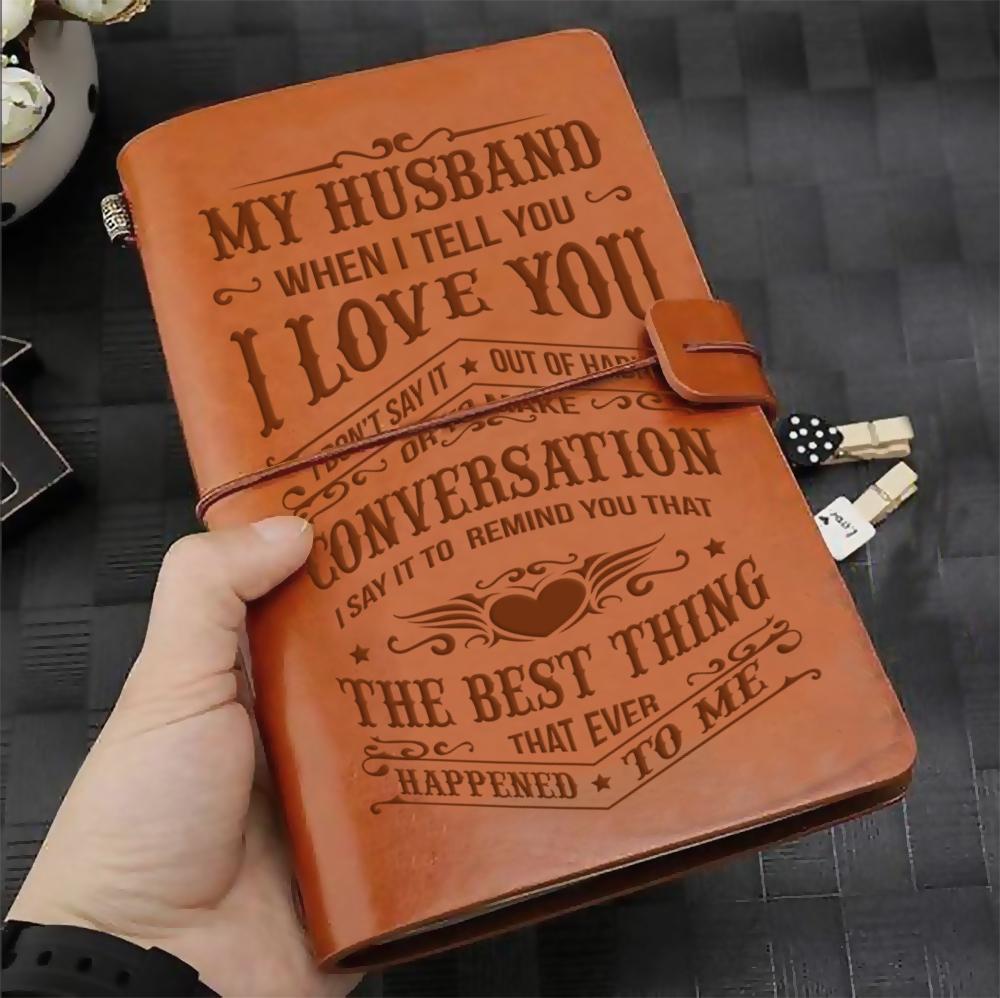 FMN076 (JD137) - To My Husband - I Love You - Vintage Journal - Family Notebook