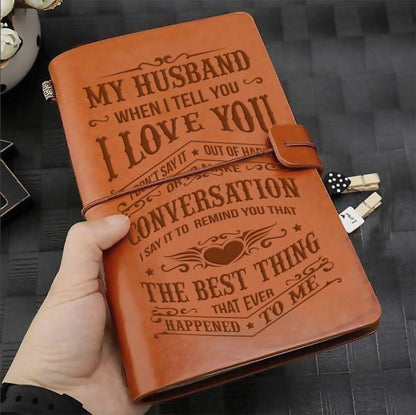 FMN076 (JD137) - To My Husband - I Love You - Vintage Journal - Family Notebook