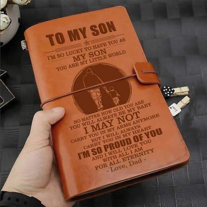 FMN097 (JD181) - Dad To Son - I'm So Proud Of You - Vintage Journal - Family Notebook