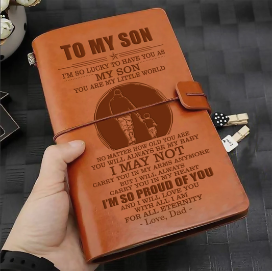 FMN097 (JD181) - Dad To Son - I'm So Proud Of You - Vintage Journal - Family Notebook