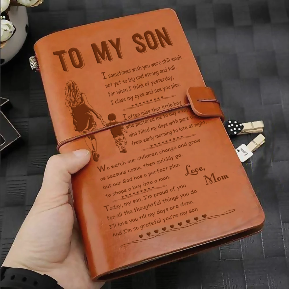 FMN098 (JD183) - Mom To Son - I Sometimes Wish You Were Still - Vintage Journal - Family Notebook