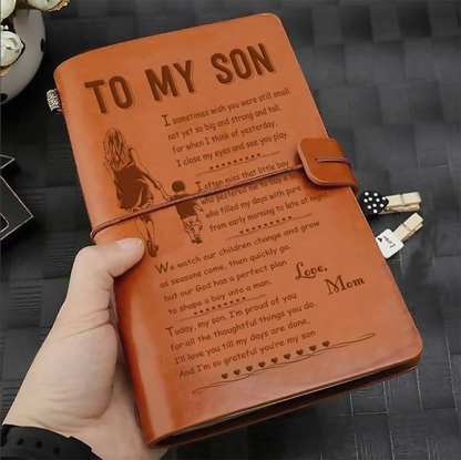 FMN098 (JD183) - Mom To Son - I Sometimes Wish You Were Still - Vintage Journal - Family Notebook